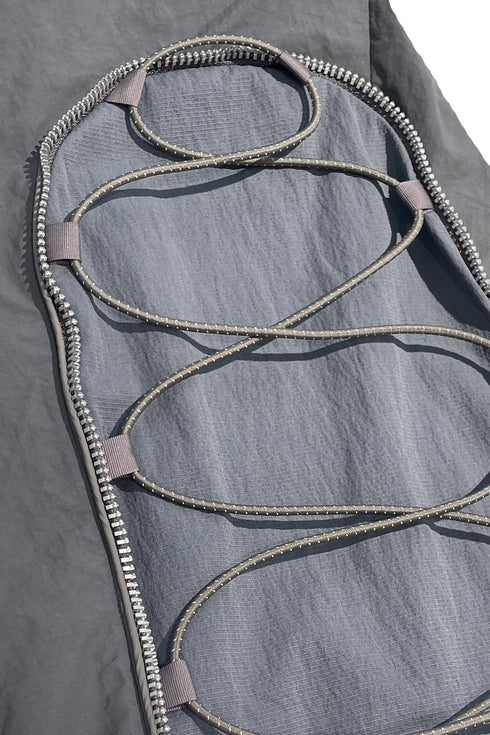 CODE MAZE ECO FABRIC BOMBER JACKET -GRAY (BAMBOO CHARCOAL)-